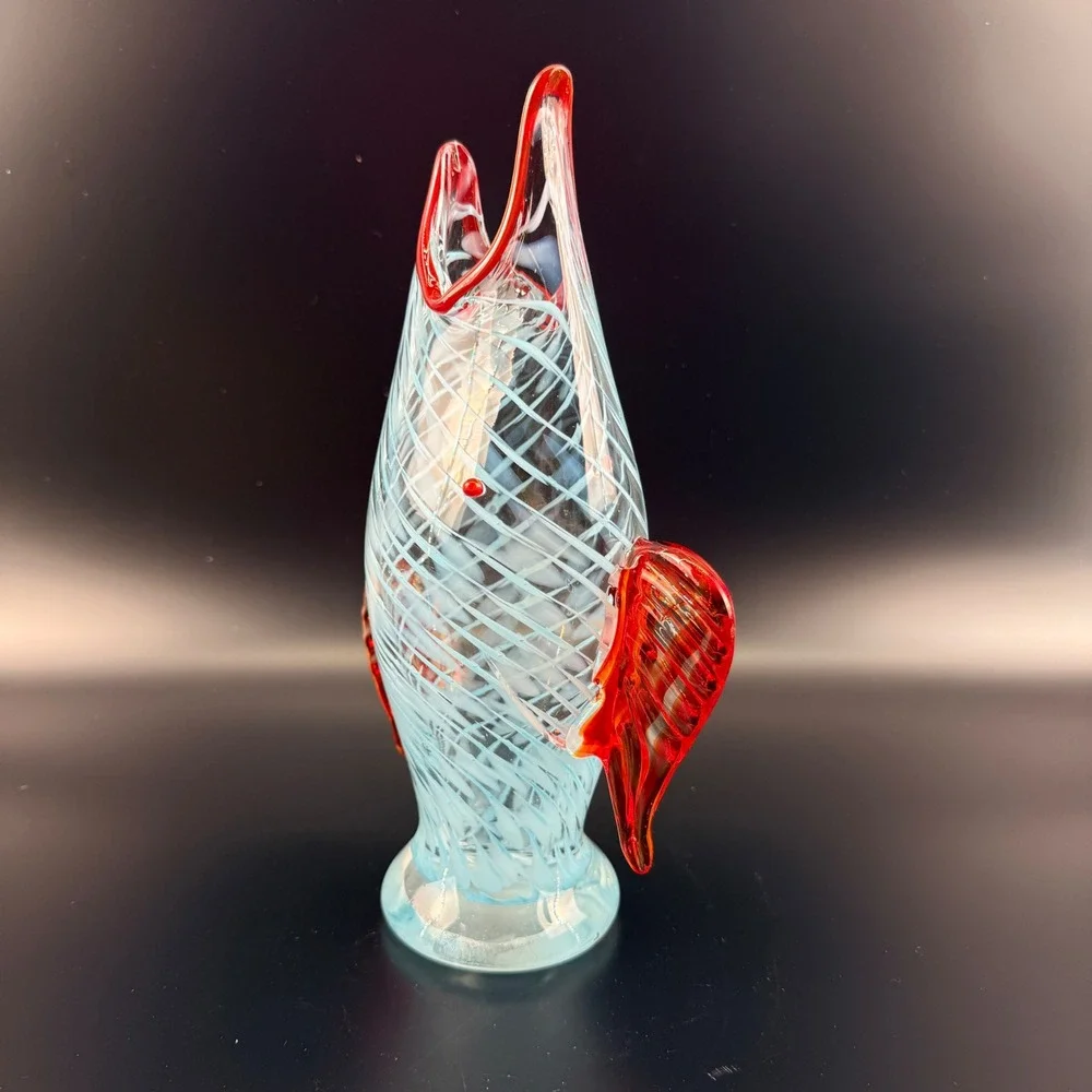 Murano Style Glass Fish Vase 11